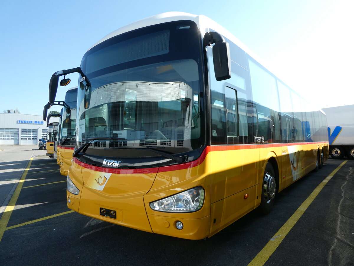 (255'020) - PostAuto Wallis - PID 12'051 - Irizar (ex Ballestraz, Gr�ne) am 9. September 2023 in Kerzers, Interbus
