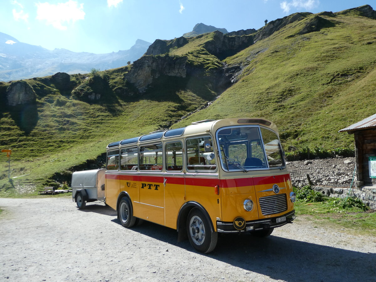 (255'071) - Schmid, Th�rishaus - Nr. 9/BE 26'105 - Saurer/R&J (ex Geiger, Adelboden Nr. 9) am 10. September 2023 auf der Bundalp