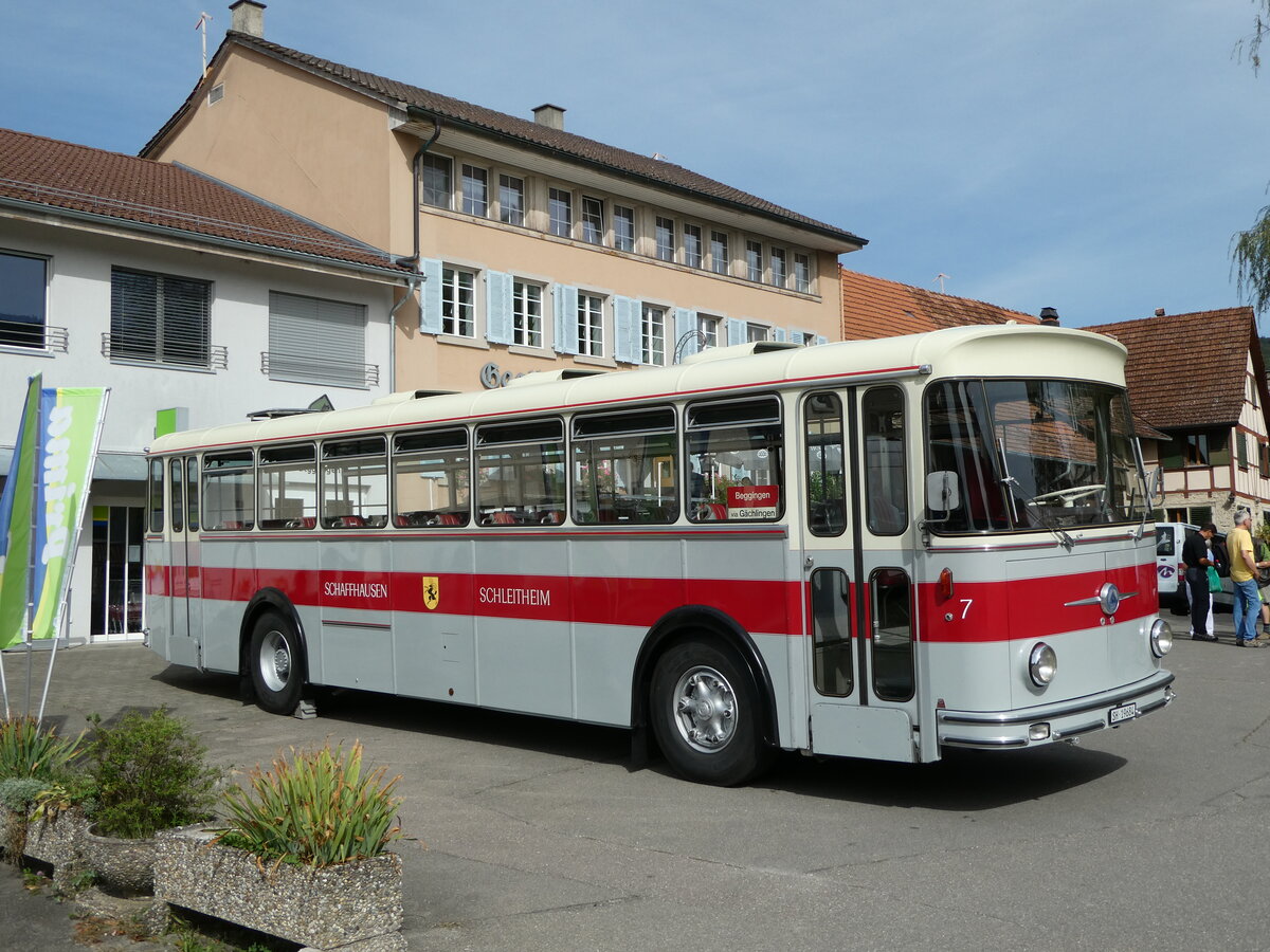(255'380) - Borer, Neuhausen - Nr. 7/SH 19'684 - Saurer/T�scher (ex Heiniger, B�tzberg; ex ASS Schleitheim Nr. 22; ex ASS Schleitheim Nr. 7) am 17. September 2023 in Beggingen, Dorf