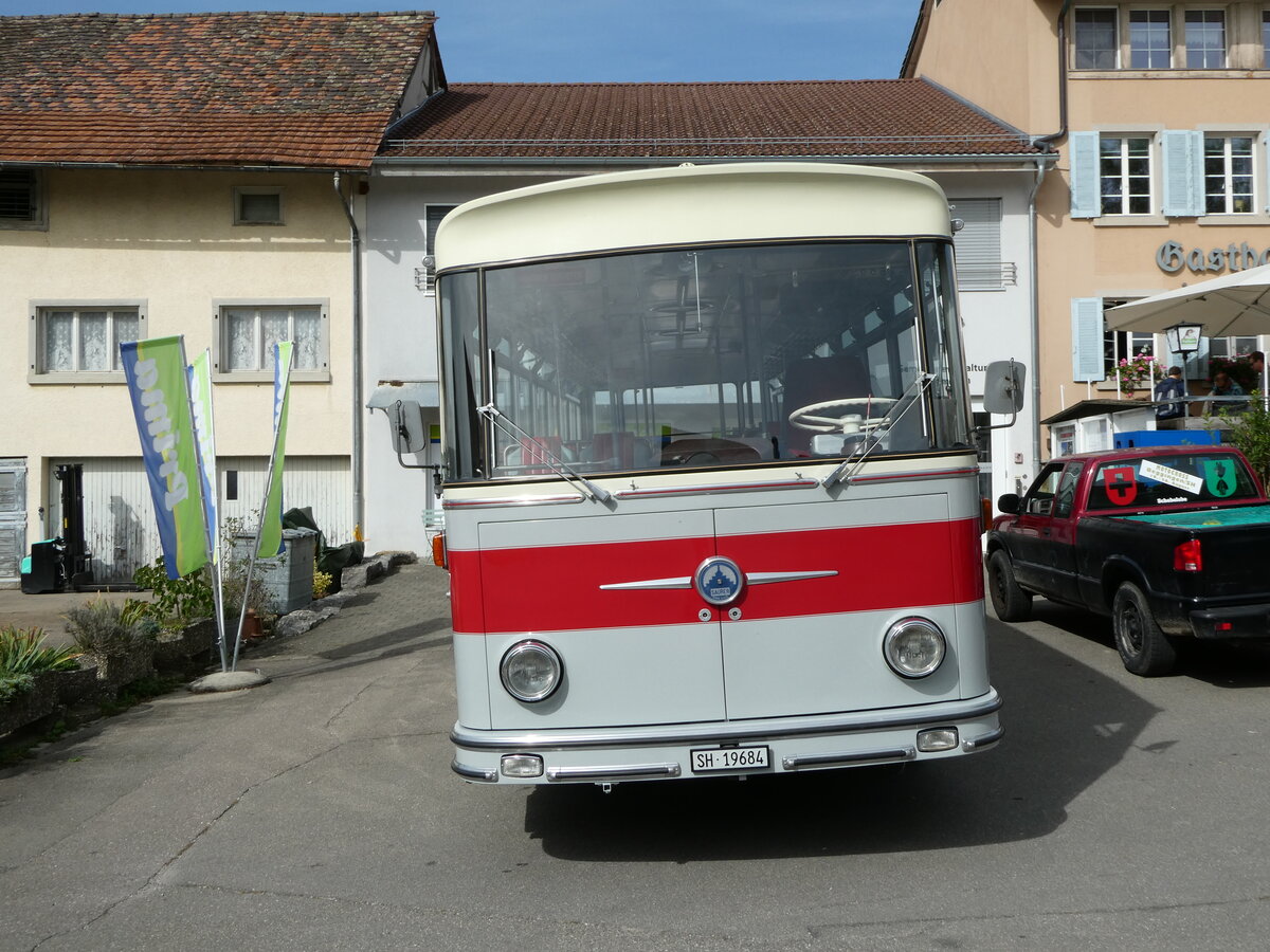 (255'383) - Borer, Neuhausen - Nr. 7/SH 19'684 - Saurer/T�scher (ex Heiniger, B�tzberg; ex ASS Schleitheim Nr. 22; ex ASS Schleitheim Nr. 7) am 17. September 2023 in Beggingen, Dorf