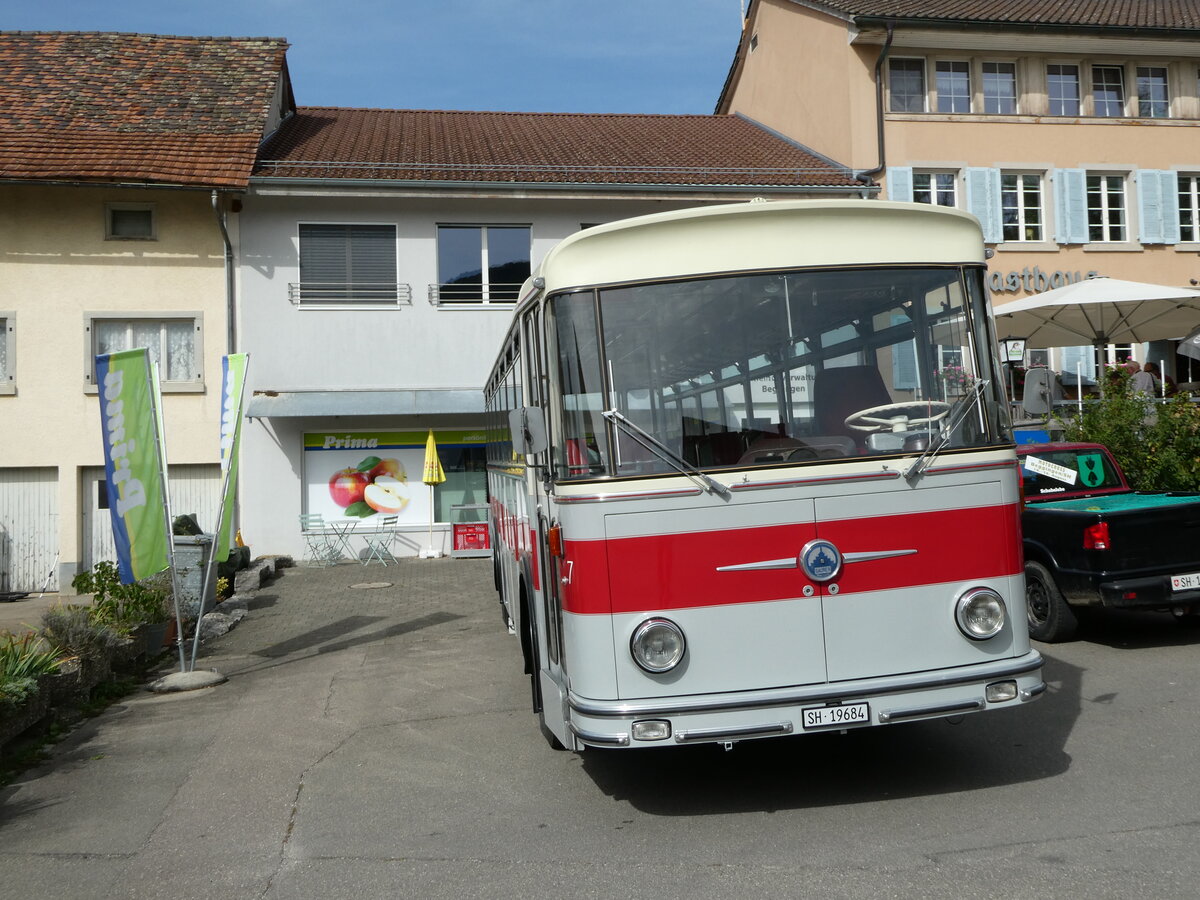 (255'384) - Borer, Neuhausen - Nr. 7/SH 19'684 - Saurer/T�scher (ex Heiniger, B�tzberg; ex ASS Schleitheim Nr. 22; ex ASS Schleitheim Nr. 7) am 17. September 2023 in Beggingen, Dorf