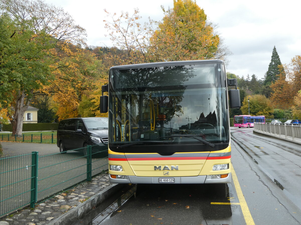 (256'983) - STI Thun - Nr. 129/BE 800'129 - MAN am 12. November 2023 bei der Schiffl�ndte Thun