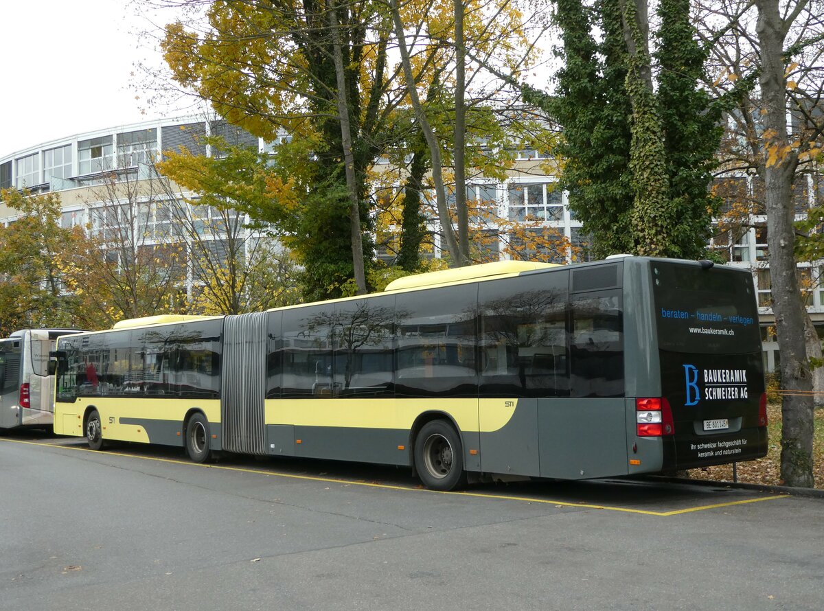 (257'008) - STI Thun - Nr. 145/BE 801'145 - MAN am 16. November 2023 bei der Schiffl�ndte Thun