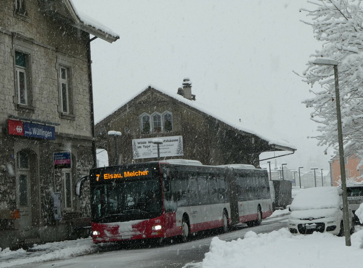 (257'346) - SW Winterthur - Nr. 363/ZH 511'363 - MAN am 2. Dezember 2023 beim Bahnhof Winterthur W�lflingen