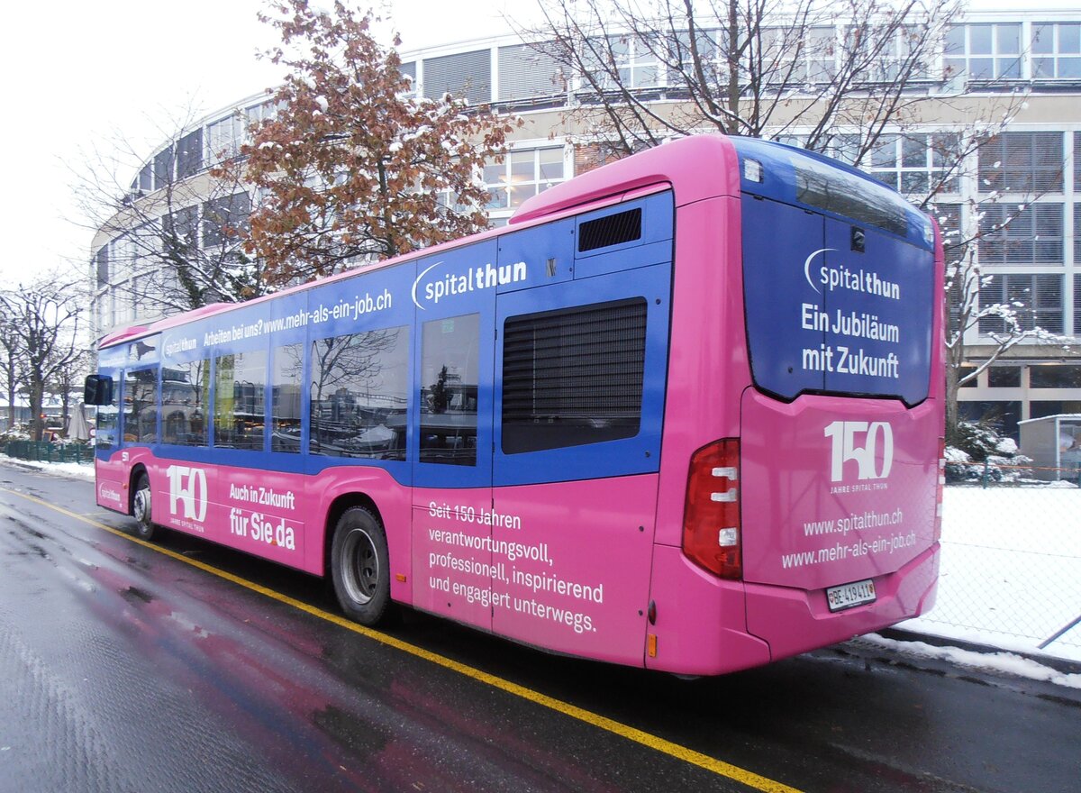 (257'453) - STI Thun - Nr. 411/BE 419'411 - Mercedes am 5. Dezember 2023 bei der Schiffl�ndte Thun