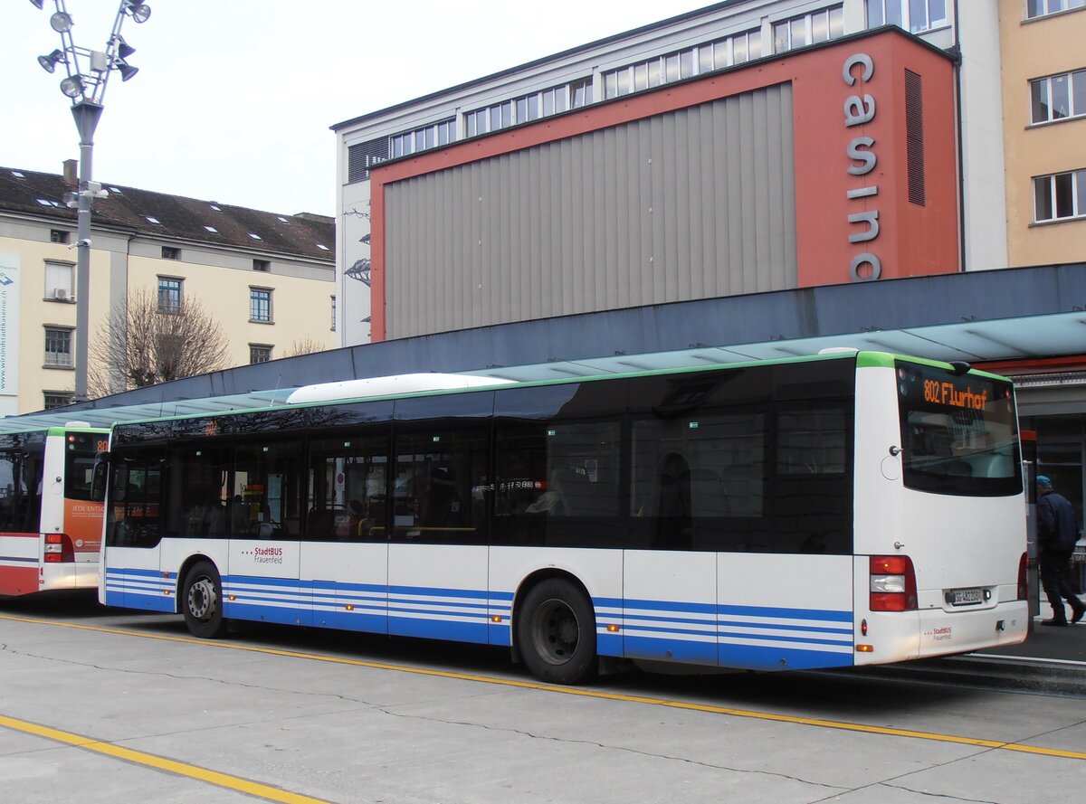 (257'642) - StadtBUS, Frauenfeld - Nr. 912/SG 482'208 - MAN (ex RTB Altst�tten Nr. 912; ex PostBus/A BD 15'356) am 15. Dezember 2023 beim Bahnhof Frauenfeld