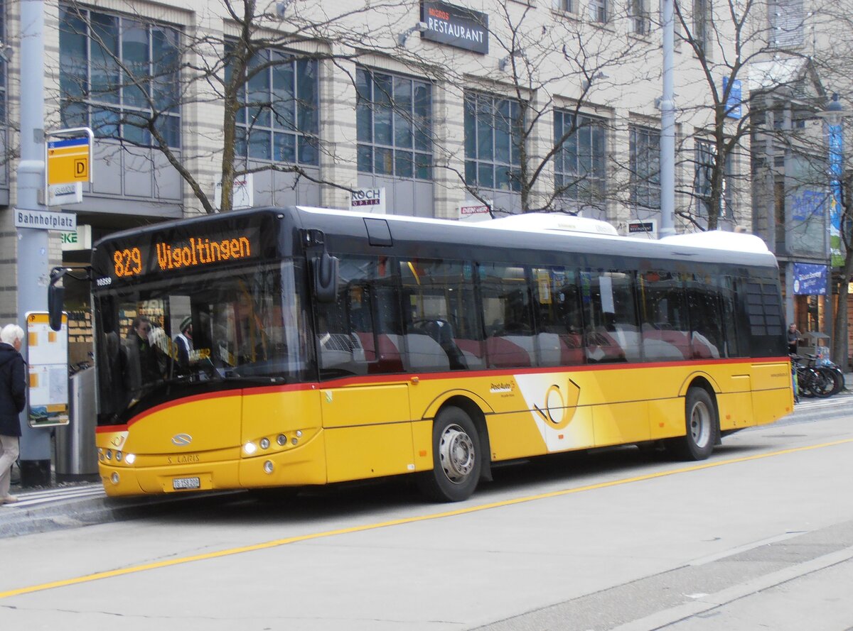 (257'655) - PostAuto Ostschweiz - TG 158'209/PID 10'359 - Solaris (ex Schmidt, Oberb�ren; ex CarPostal Ouest) am 15. Dezember 2023 beim Bahnhof Frauenfeld