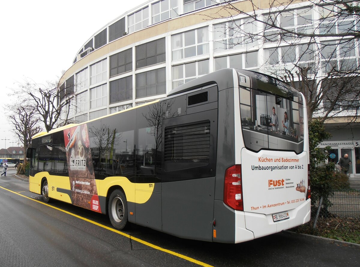 (257'704) - STI Thun - Nr. 410/BE 866'410 - Mercedes am 18. Dezember 2023 bei der Schiffl�ndte Thun