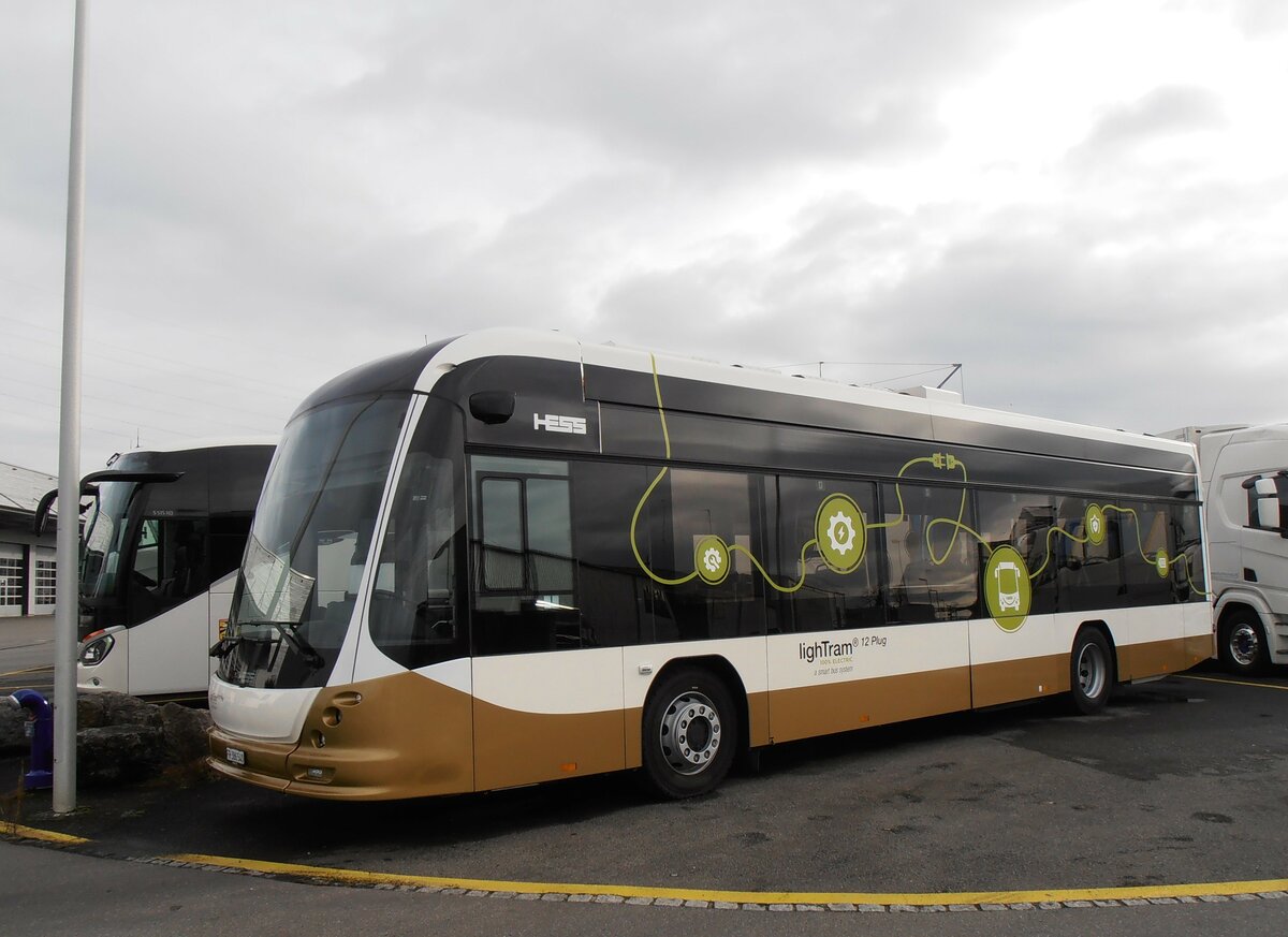 (258'066) - Interbus, Kerzers - FR 386'540 - eHess (ex Vorf�hrfahrzeug Hess) am 1. Januar 2024 in Kerzers, Interbus
