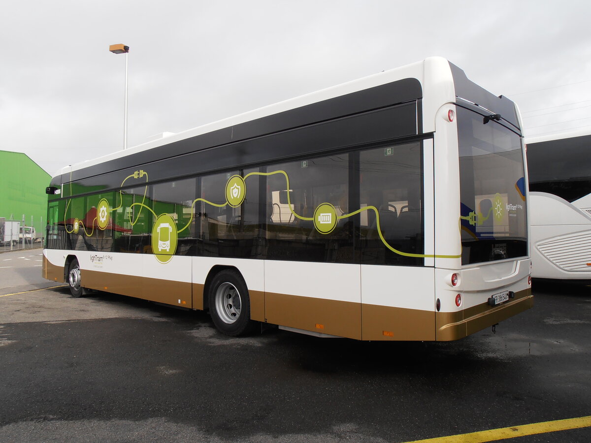 (258'067) - Interbus, Kerzers - FR 386'540 - eHess (ex Vorf�hrfahrzeug Hess) am 1. Januar 2024 in Kerzers, Interbus