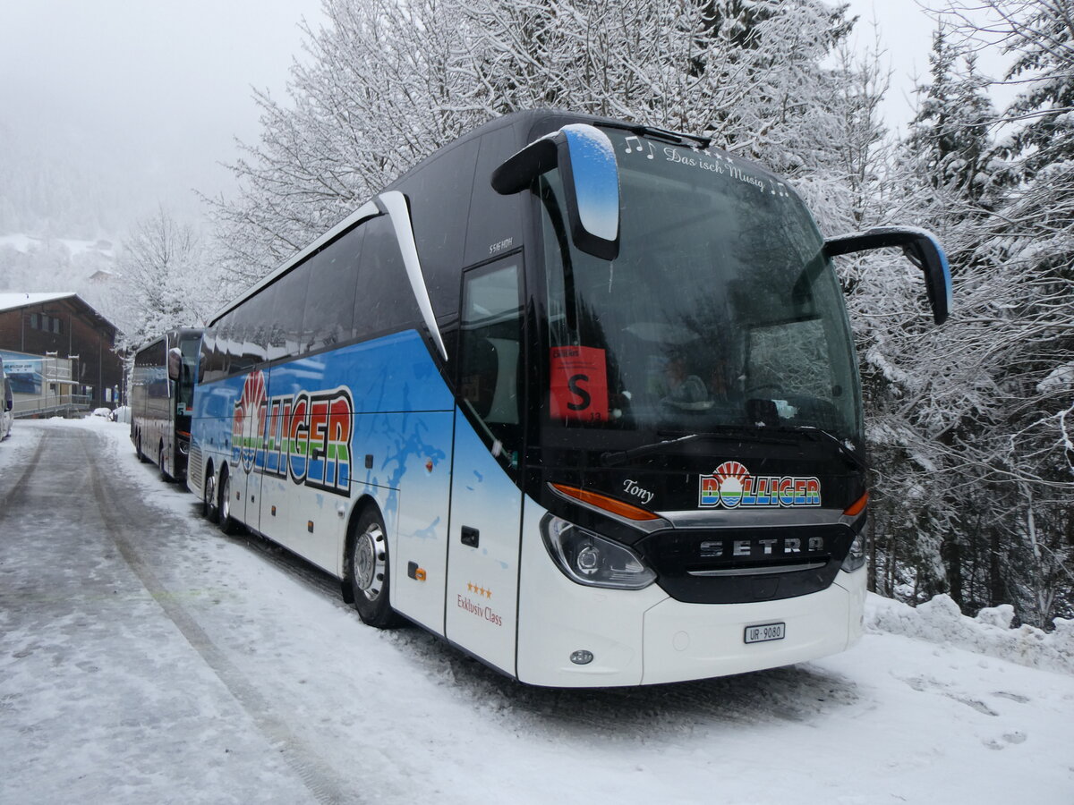(258'328) - Bolliger, Untersch�chen - UR 9080 - Setra am 6. Januar 2024 in Adelboden, ASB