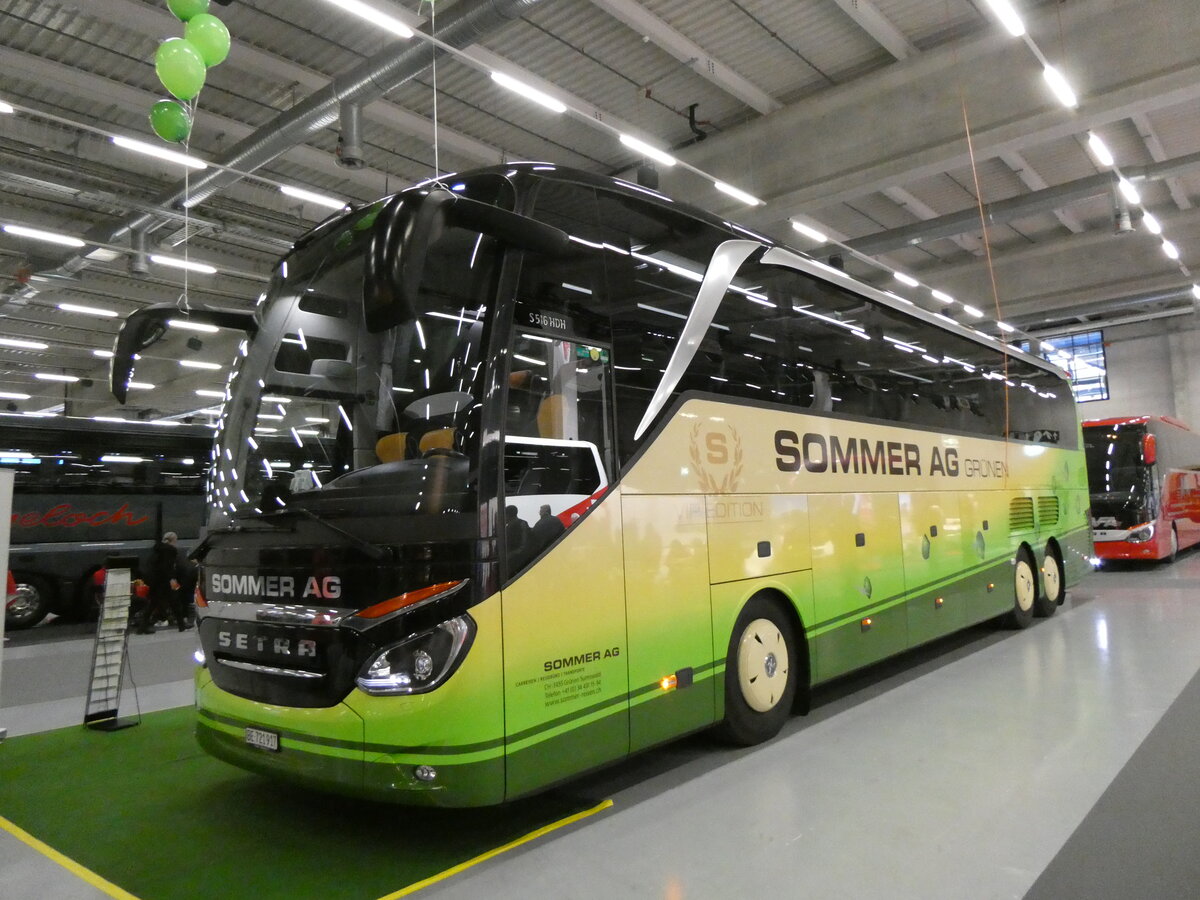 (258'889) - Sommer, Gr�nen - BE 721'917 - Setra am 25. Januar 2024 in Bern, Ferienmesse