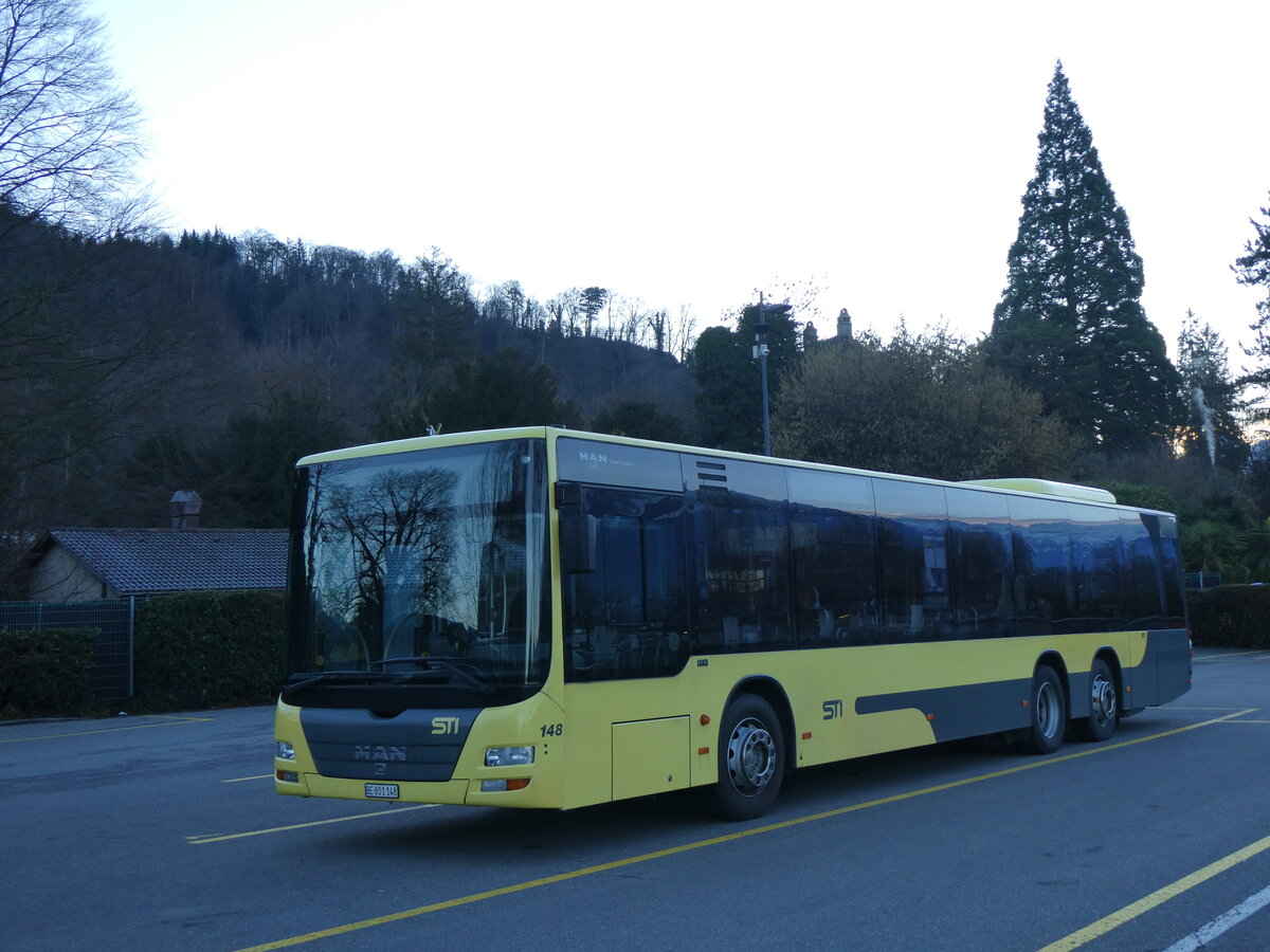 (259'069) - STI Thun - Nr. 148/BE 801'148 - MAN am 3. Februar 2024 bei der Schiffl�ndte Thun