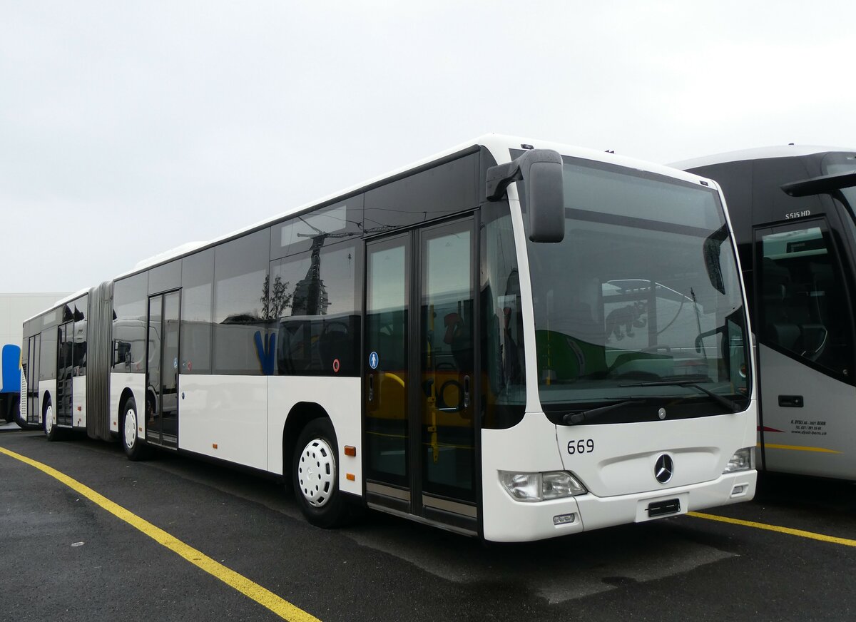 (259'409) - Intertours, Domdidier - Nr. 669 - Mercedes (ex VZO Gr�ningen Nr. 311; ex VZO Gr�ningen Nr. 111) am 17. Februar 2024 in Kerzers, Interbus