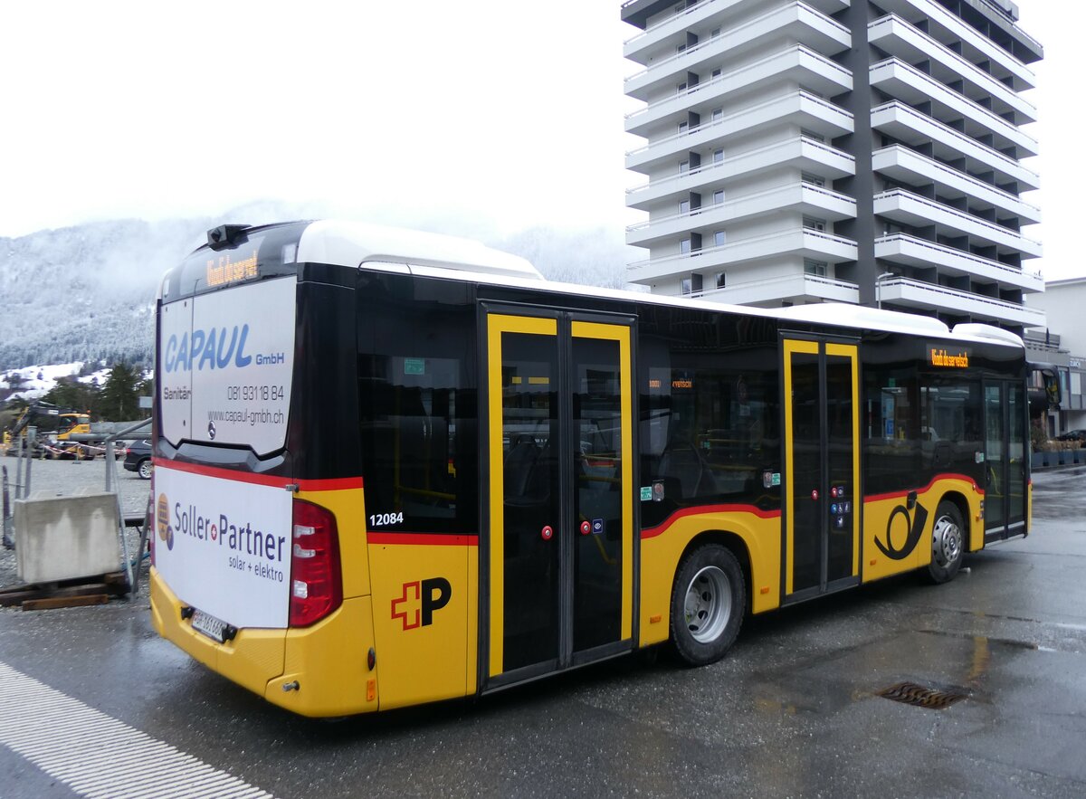 (259'564) - PostAuto Graub�nden - Nr. 16/GR 161'660/PID 12'084 - Mercedes am 23. Februar 2024 beim Bahnhof Ilanz