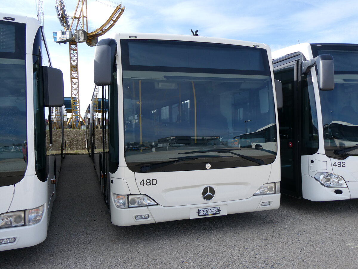 (259'867) - Intertours, Domdidier - Nr. 480/FR 300'480 - Mercedes (ex Nr. 210; ex STI Thun Nr. 134) am 2. M�rz 2024 in Domdidier, Garage