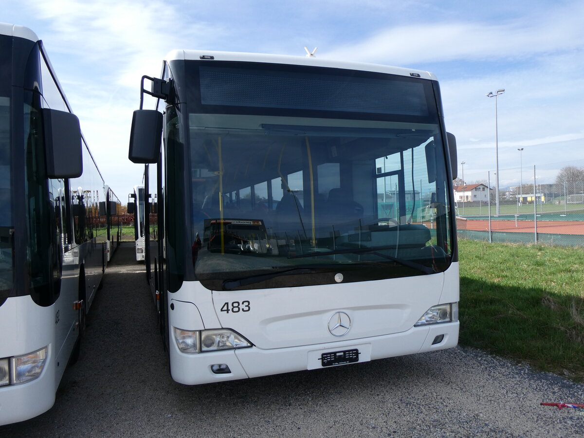 (259'875) - Intertours, Domdidier - Nr. 483 - Mercedes (ex PostAuto Bern Nr. 2/PID 4559; ex Klopfstein, Laupen Nr. 2) am 2. M�rz 2024 in Domdidier, Garage