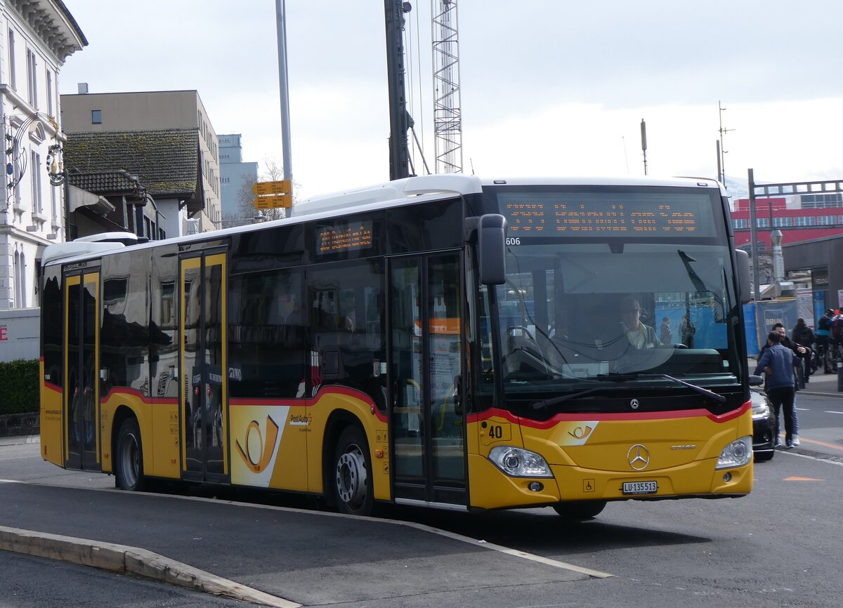 (260'220) - SB Trans, Sursee - Nr. 40/LU 135'513/PID 11'606 - Mercedes am 9. M�rz 2024 beim Bahnhof Sursee