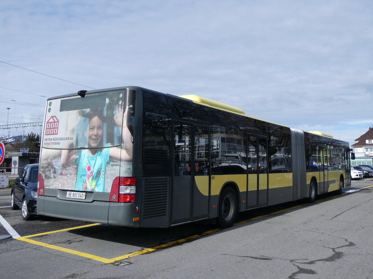 (260'254) - STI Thun - Nr. 140/BE 801'140 - MAN am 11. M�rz 2024 in Thun, CarTerminal
