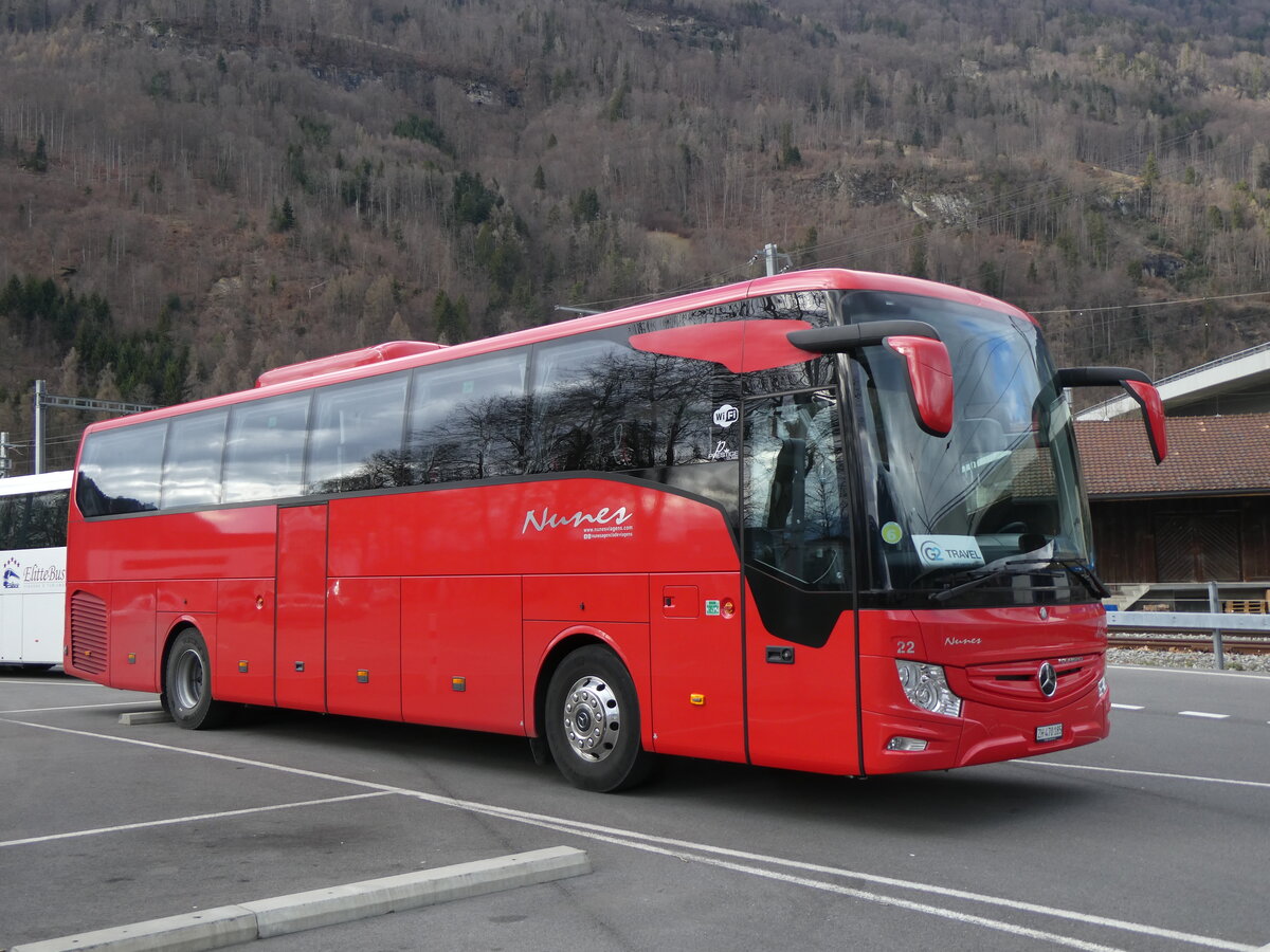 (260'335) - Nunes, Z�rich - Nr. 22/ZH 470'185 - Mercedes am 12. M�rz 2024 beim Bahnhof Interlaken Ost