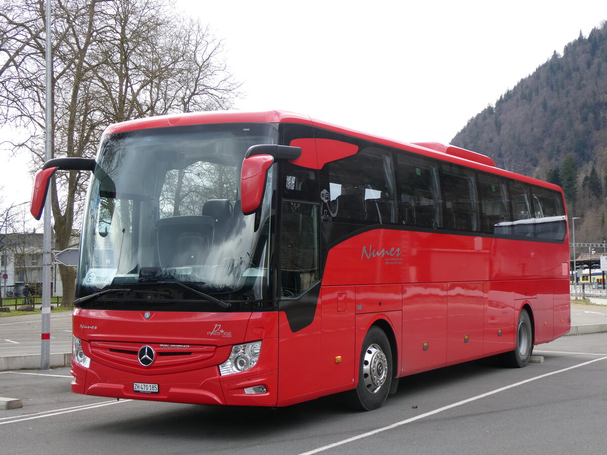 (260'336) - Nunes, Z�rich - Nr. 22/ZH 470'185 - Mercedes am 12. M�rz 2024 beim Bahnhof Interlaken Ost