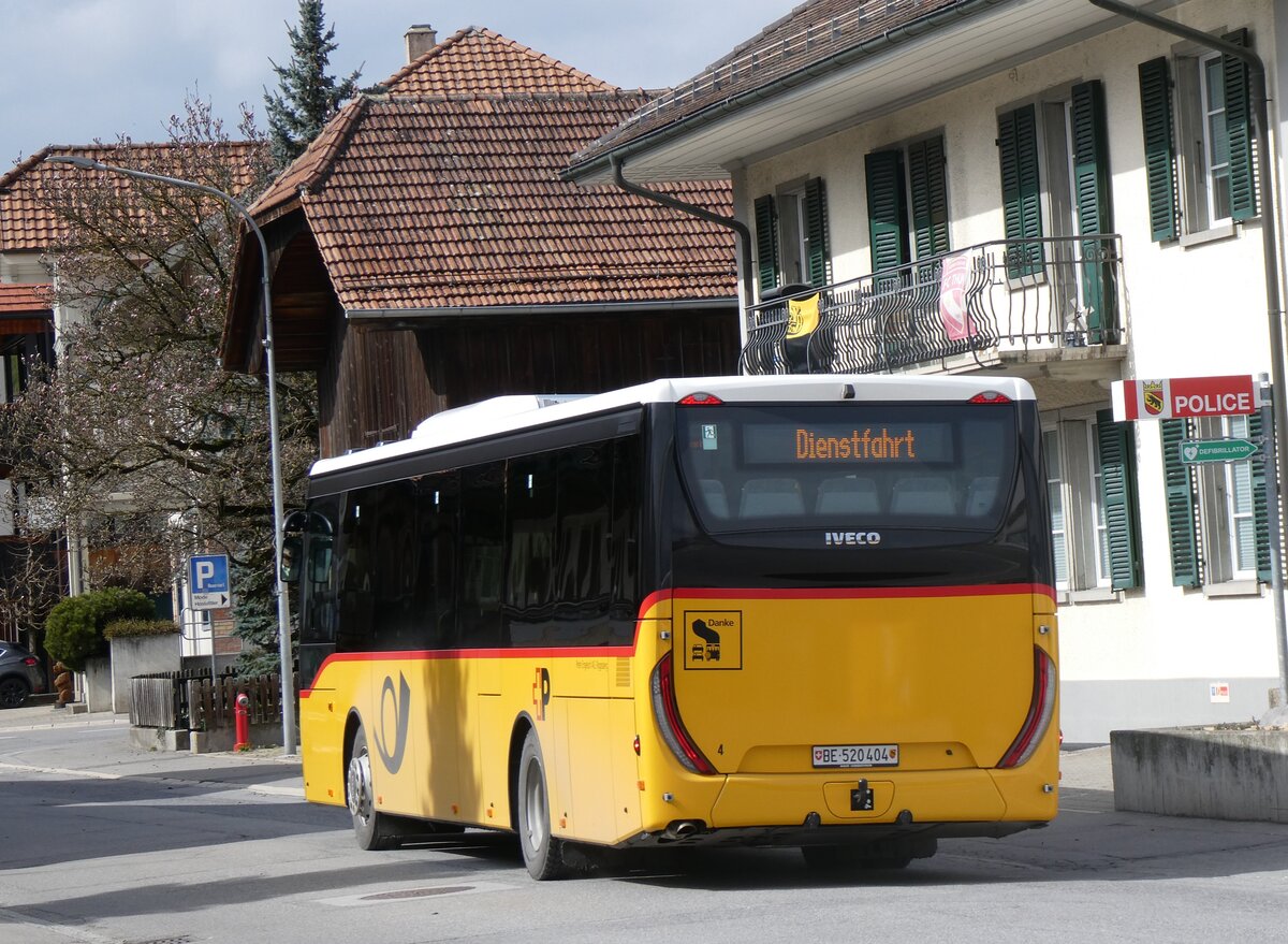 (260'376) - Engeloch, Riggisberg - Nr. 4/BE 520'404/PID 12'073 - Iveco am 15. M�rz 2024 in Riggisberg, Post