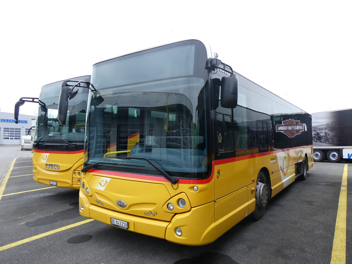 (260'441) - PostAuto Bern - Nr. 218/BE 843'218/PID 10'675 - Heuliez am 17. M�rz 2024 in Kerzers, Interbus