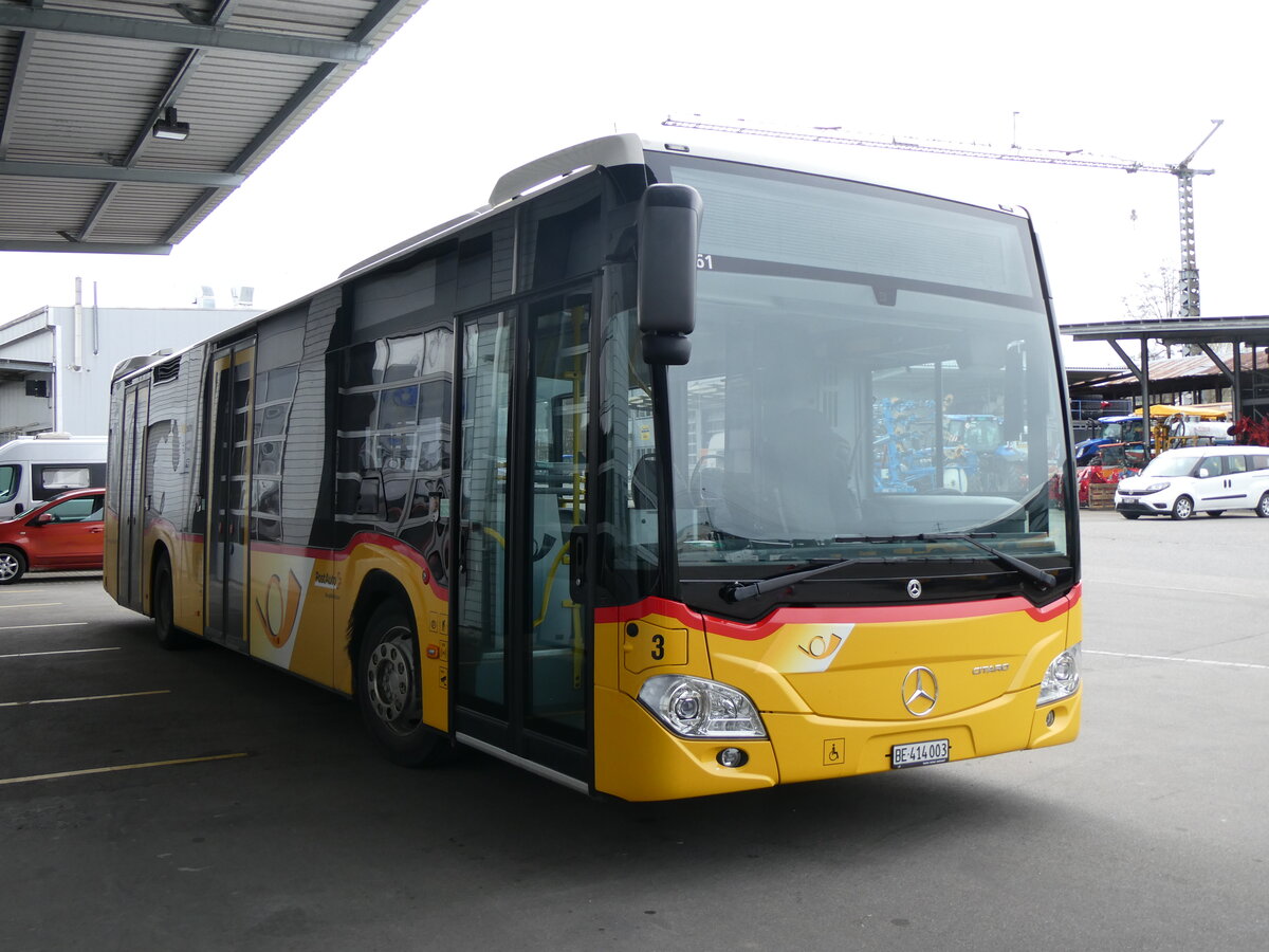 (260'450) - PostAuto Bern - Nr. 3/BE 414'003/PID 11'461 - Mercedes am 17. M�rz 2024 in Kerzrs, Interbus
