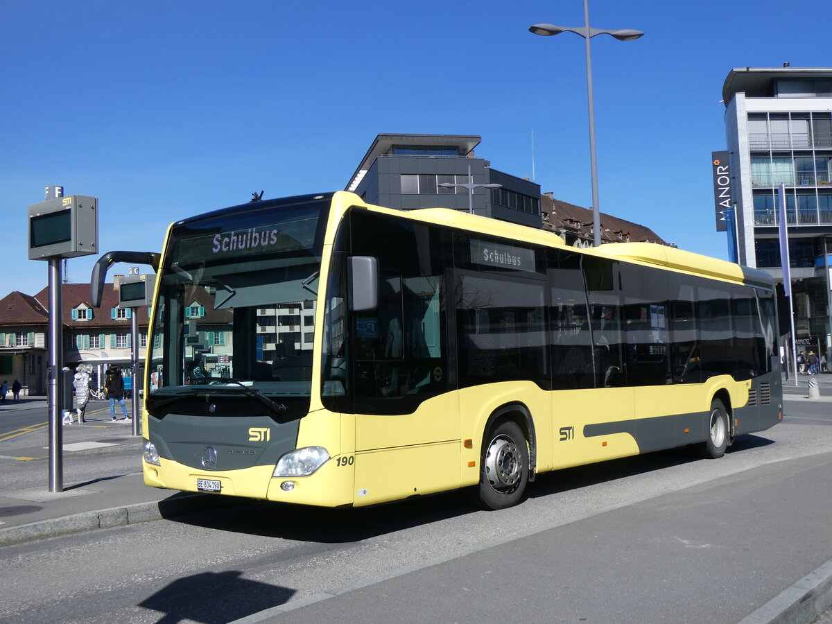 (260'683) - STI Thun - Nr. 190/BE 804'190 - Mercedes am 25. M�rz 2024 beim Bahnhof Thun