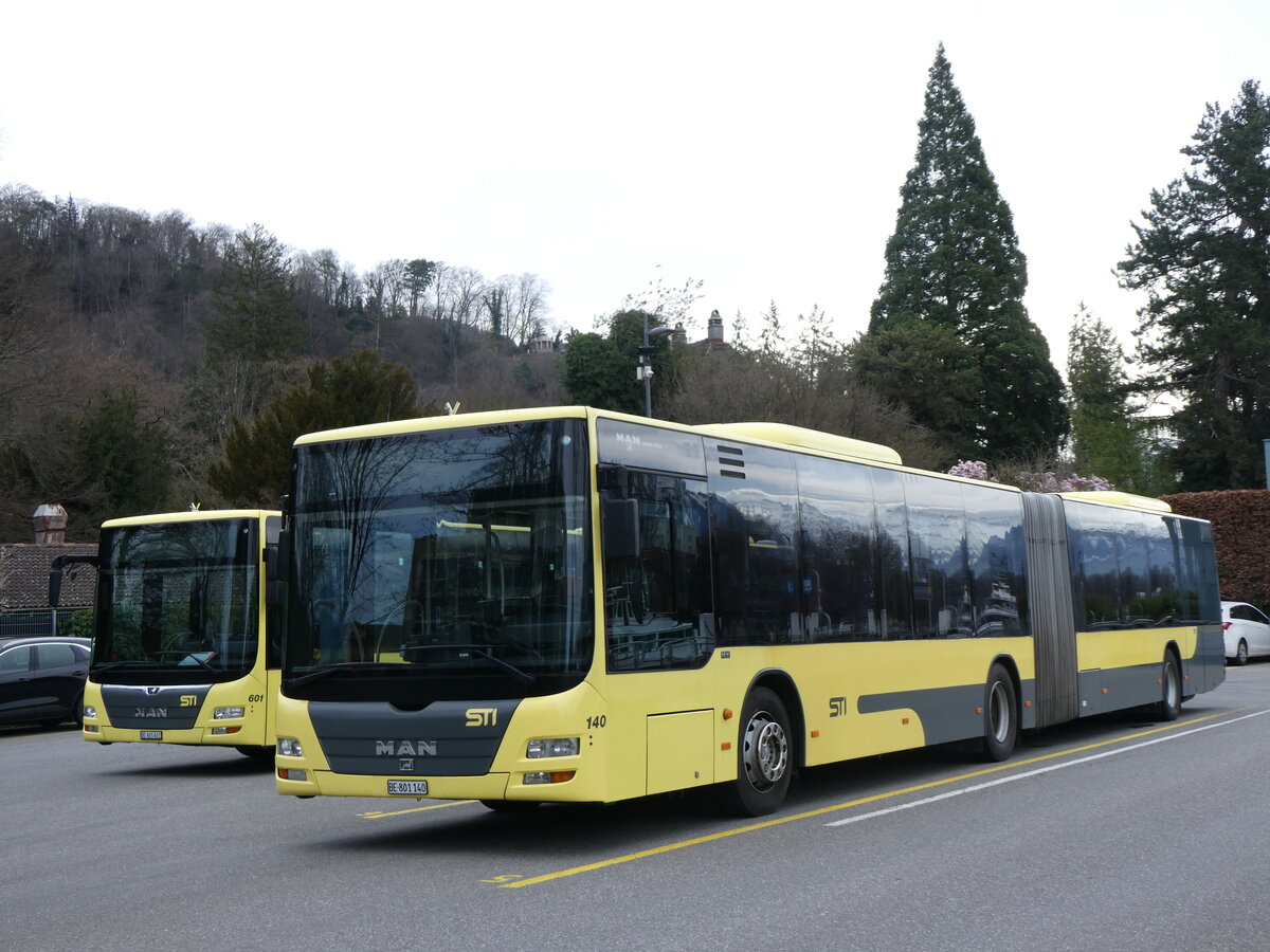 (260'687) - STI Thun - Nr. 140/BE 801'140 - MAN am 26. M�rz 2024 bei der Schiffl�ndte Thun