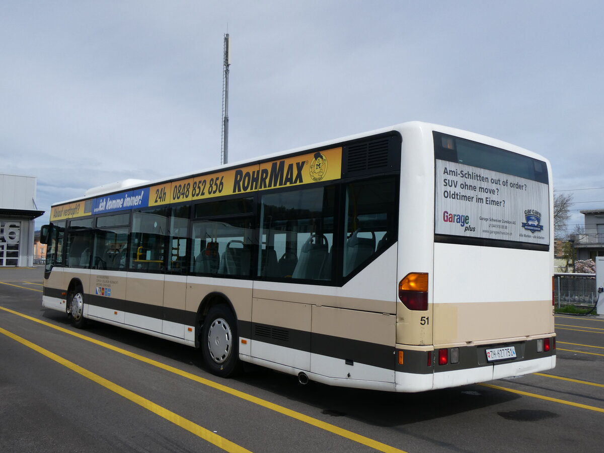 (260'792) - AZZK Zollikon - Nr. 51/ZH 627'751 - Mercedes am 29. M�rz 2024 in Winterthur, Daimler Buses