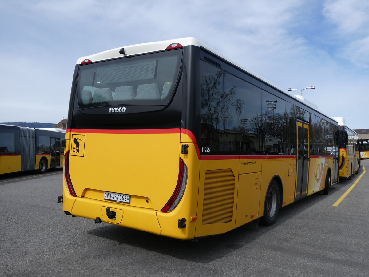 (260'832) - CarPostal Ouest - VD 457'063/PID 11'225 - Iveco am 29. M�rz 2024 in Yverdon, Garage