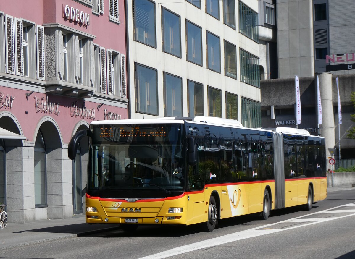 (261'138) - Inderm�hle, Rekingen - Nr. 140/AG 485'616/PID 10'548 - MAN am 12. April 2024 beim Bahnhof Brugg