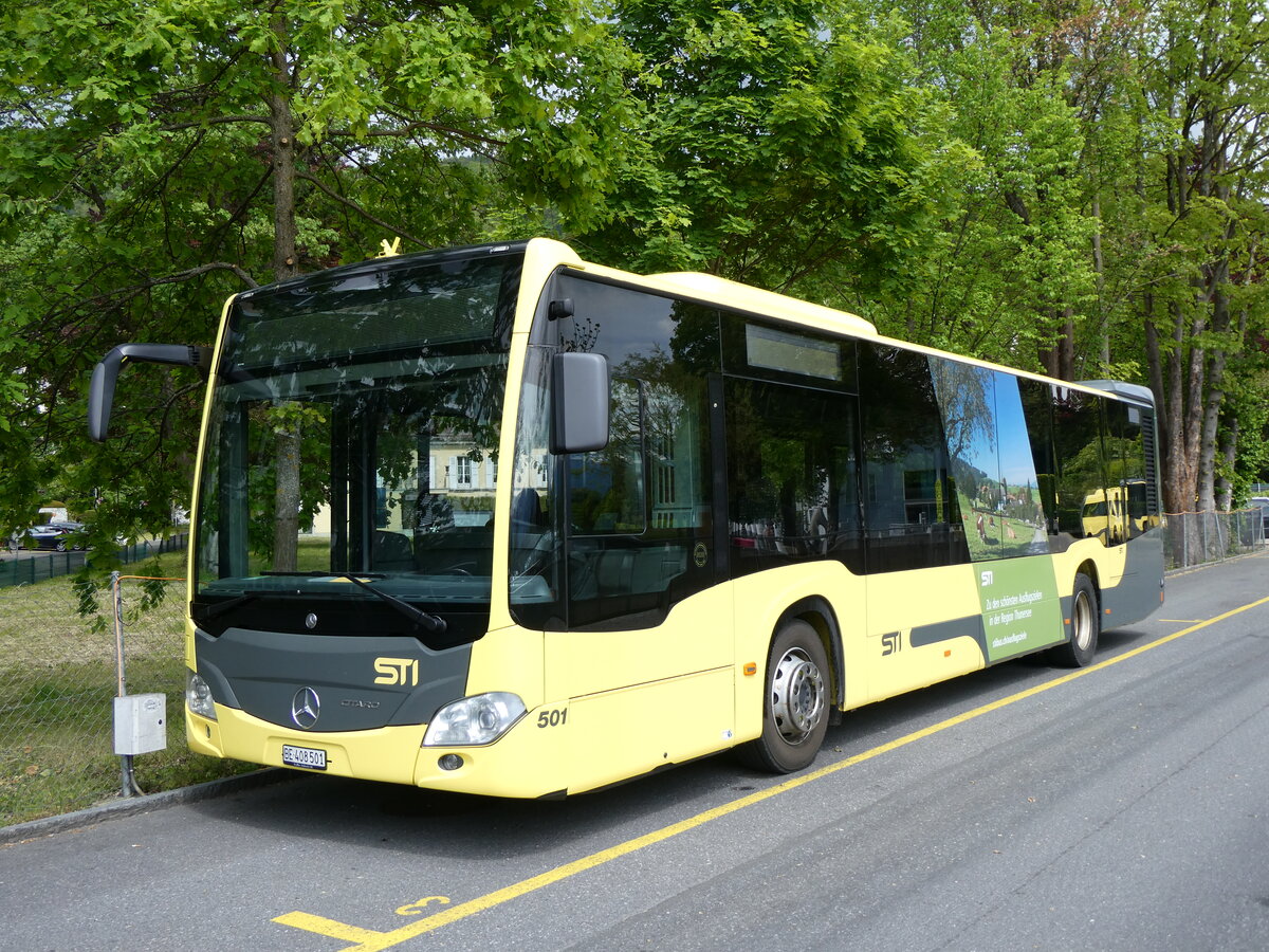 (262'367) - STI Thun - Nr. 501/BE 408'501 - Mercedes am 14. Mai 2024 bei der Schiffl�ndte Thun
