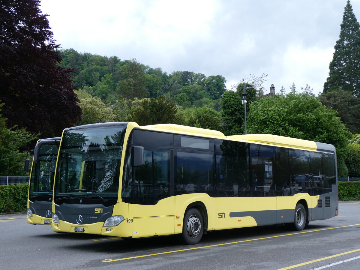 (262'404) - STI Thun - Nr. 190/BE 804'190 - Mercedes am 16. Mai 2024 bei der Schiffl�ndte Thun