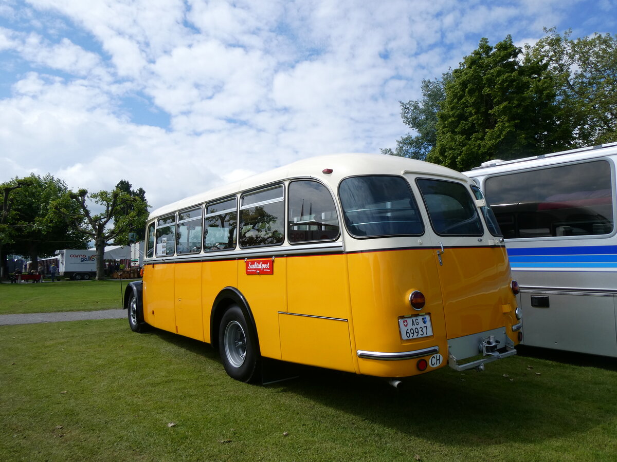 (262'934) - Bl�chlinger, Endingen - AG 69'937 - Saurer/T�scher (ex Dubach, Walde; ex Spescha, Andiast) am 25. Mai 2024 in Arbon, Arbon Classics