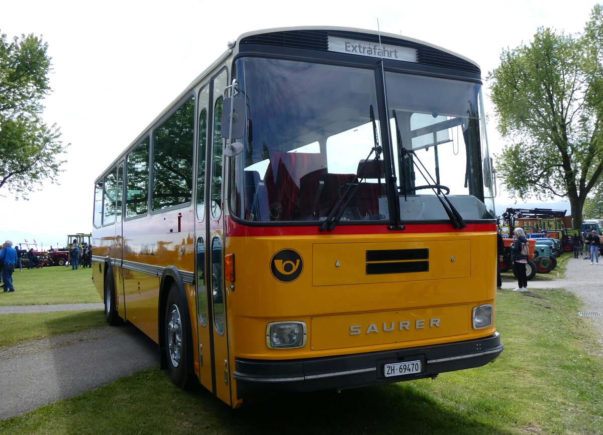 (262'954) - Oldtimer Garage, H�ri - ZH 69'470 - Saurer/R&J (ex Brei, Berneck; ex Matt, FL-Mauren Nr. 19; ex P 24'356) am 25. Mai 2024 in Arbon, Arbon Classics