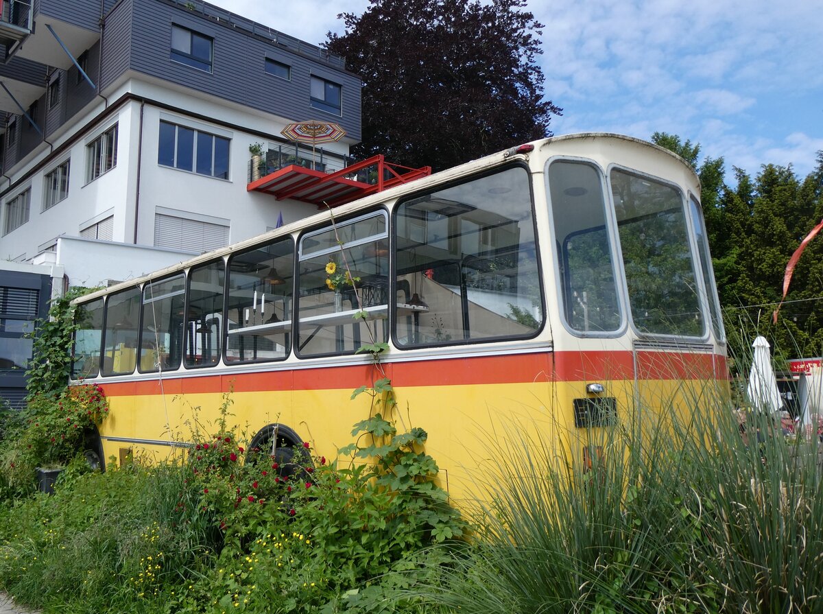 (262'955) - Oldtimer Club Saurer, Arbon - Saurer/T�scher-R&J (ex Heim, Flums; ex P 25'208; ex P 24'662) am 25. Mai 2024 in Arbon, Saurermuseum 