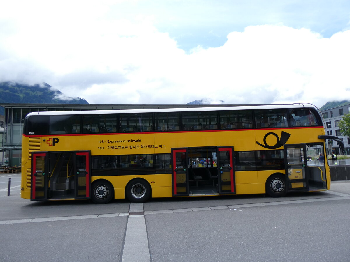 (263'298) - PostAuto Ostshweiz - SG 443'911/PID 11'038 - Alexander Dennis am 1. Juni 2024 beim Bahnhof Interlaken Ost