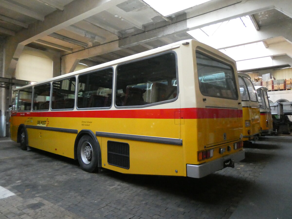 (264'042) - Oldtimer Club Saurer, Arbon - Saurer/T�scher (ex Schwizer, Goldach Nr. 2) am 27. Juni 2024 in Arbon, Saurermuseum Depot