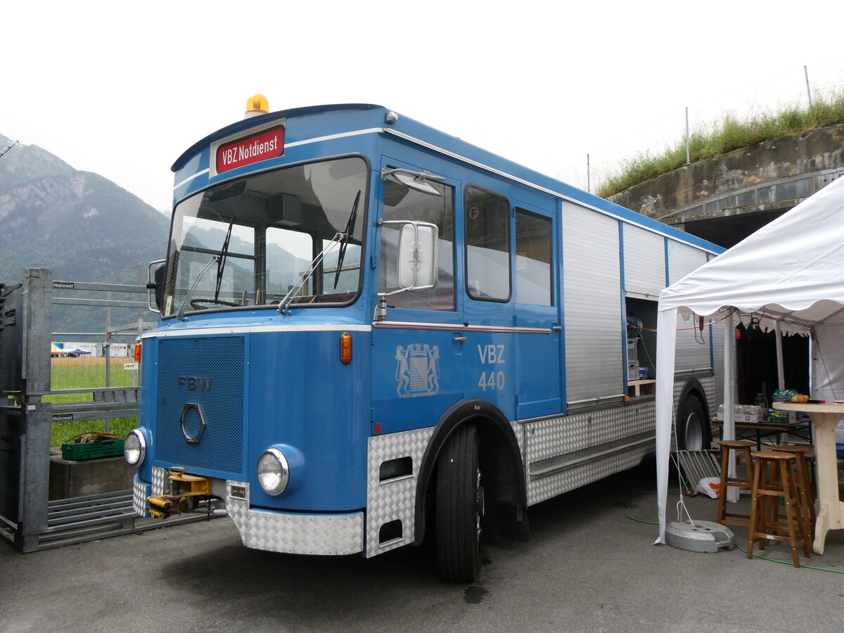 (264'152) - VBZ Z�rich - Nr. 440 - FBW/T�scher am 29. Juni 2024 in Interlaken, Flugplatz