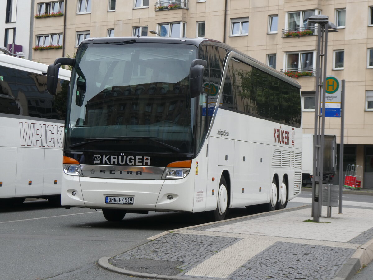 (264'778) - Kr�ger, Sonnenberg - OHV-FK 519 - Setra am 12. Juli 2024 beim Hauptbahnhof Leipzig