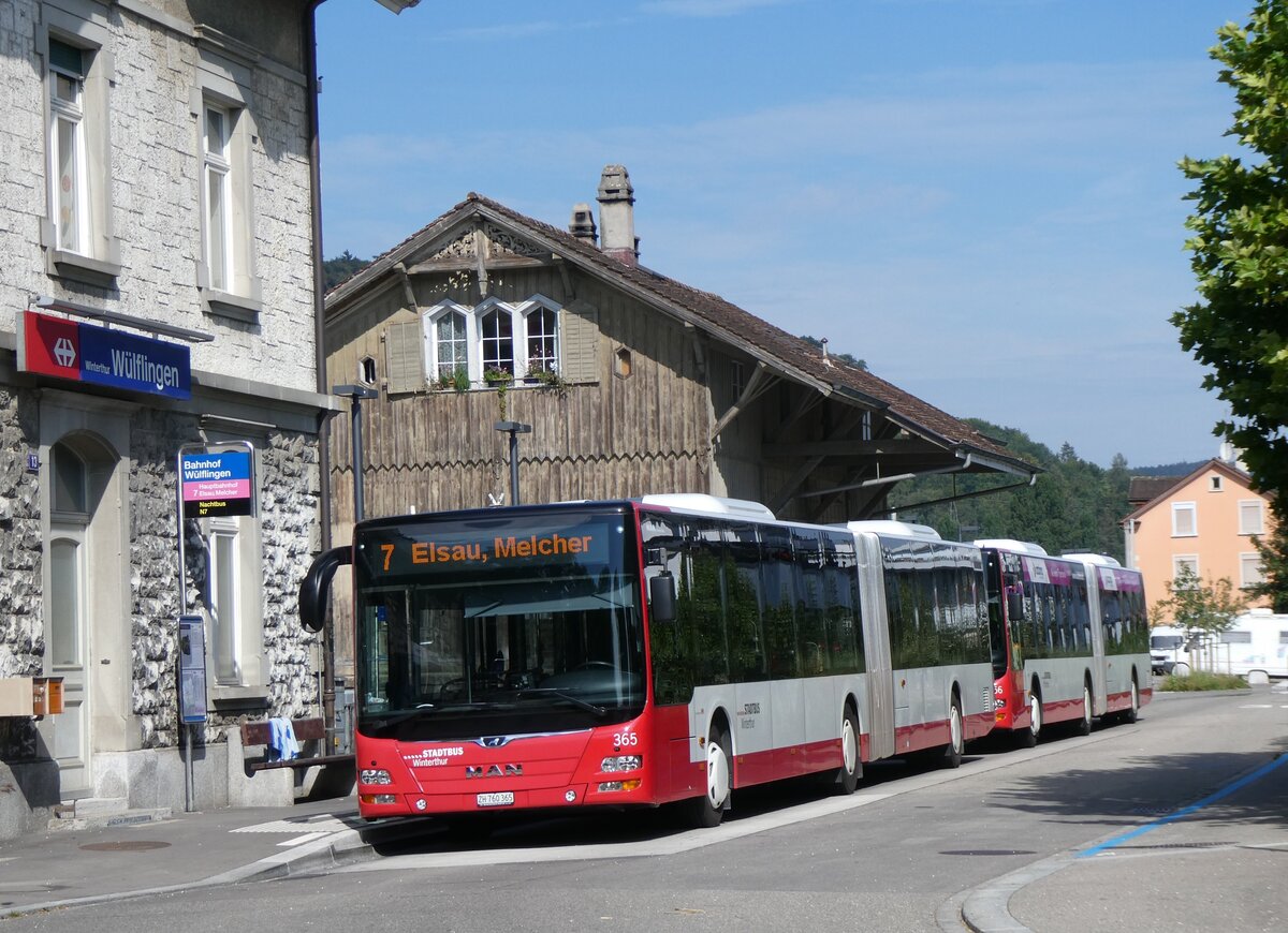 (265'044) - SW Winterthur - Nr. 365/ZH 760'365 - MAN am 27. Juli 2024 beim Bahnhof Winterthur W�lflingen