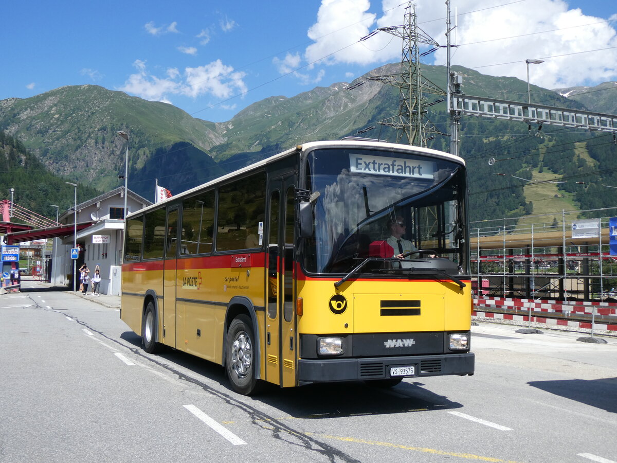 (265'207) - Oser, B�rchen - VS 93'575 - NAW/Lauber (ex Epiney, Ayer/PID 1076) am 28. Juli 2024 beim Bahnhof Oberwald