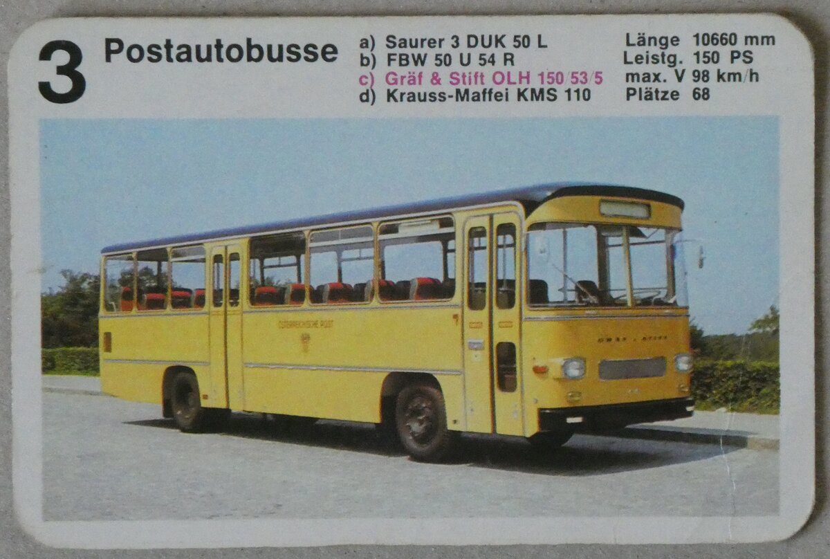 (265'546) - Aus Oesterreich: Quartett-Spielkarte mit Gr�f&Stift OLH 150-53-5 am 11. August 2024 in Thun