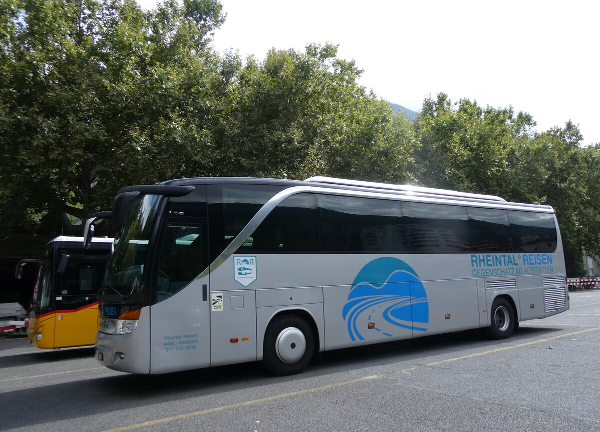 (265'762) - Gegenschatz, Altst�tten - SG 43'208 - Setra am 16. August 2024 in Brig, Postgarage