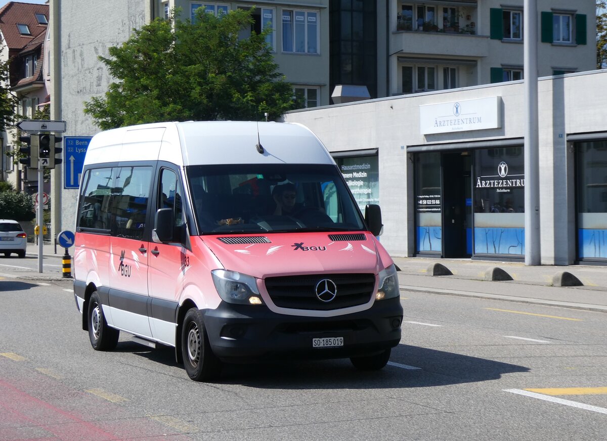 (266'296) - BGU Grenchen - Nr. 33/SO 185'019 - Mercedes am 29. August 2024 beim Hauptbahnhof Solothurn