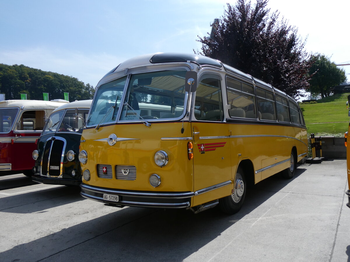 (266'423) - Zimmerli J., Oftringen - AG 57'298 - Berna/T�scher (ex Stutz, Oberlunkhofen; ex Leu, Schongau; ex Wicki, Bremgarten; ex P 22'054; ex P 20'704) am 31. August 2024 in Oberkirch, CAMPUS Sursee