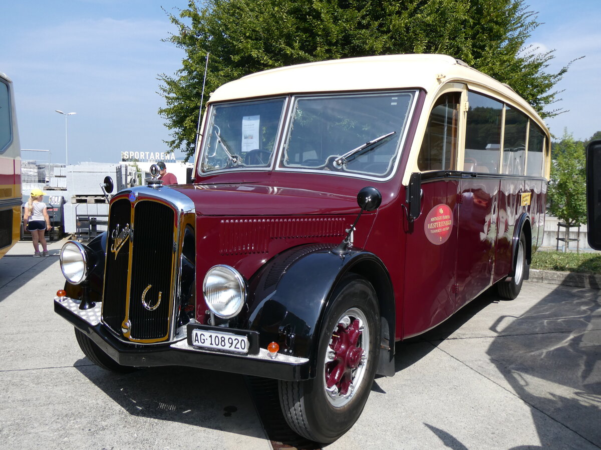 (266'455) - Sturzenegger, Bergdietikon - AG 108'920 - Saurer/Saurer (ex Mazzoleni, Chur; ex Societ� Rabadan, Bellinzona; ex Faggio, Bellinzona) am 31. August 2024 in Oberkirch, CAMPUS Sursee