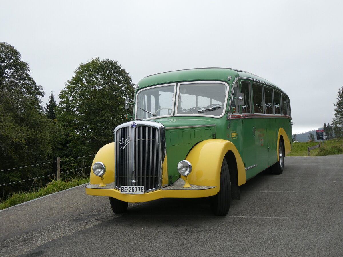 (266'658) - STI Thun - Nr. 15/BE 26'776 - Saurer/Gangloff (ex AvH Heimenschwand Nr. 5) am 5. September 2024 auf der L�derenalp